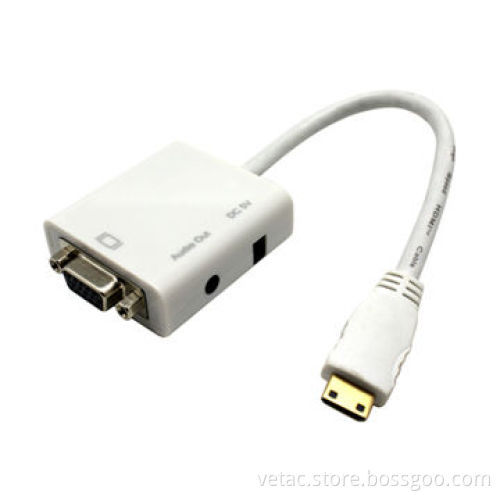 Converter, HDMI to VGA Video and Audio, Plug and Play